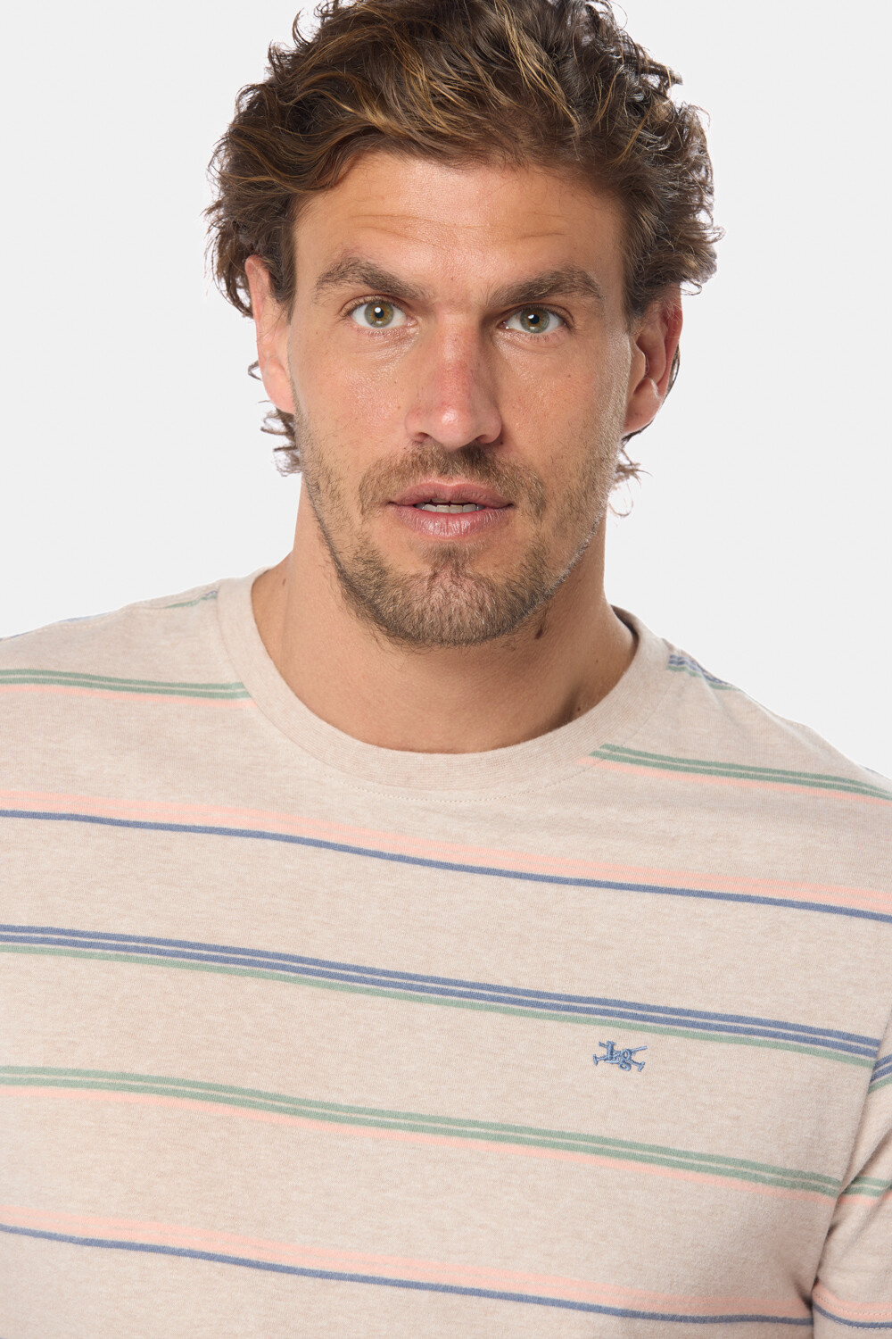 REMERA RAYADA Beige