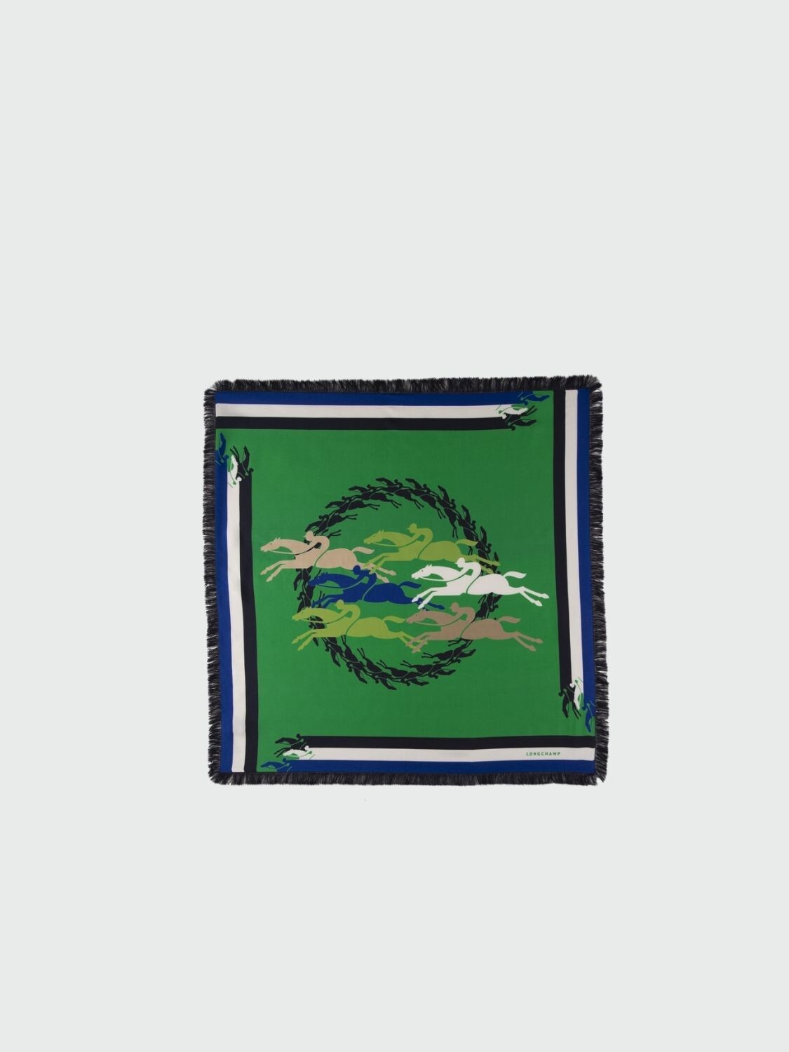 Longchamp -PAÑUELO SEDA 70 Verde