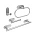 Set Accesorios De Baño Toallero Juego De 4 Piezas De Acero Inoxidable Plateado Set Accesorios De Baño Toallero Juego De 4 Piezas De Acero Inoxidable Plateado