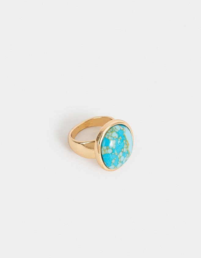Anillos Medianos y Grandes Piedra Anillo Mediano Con Piedra - Dorado