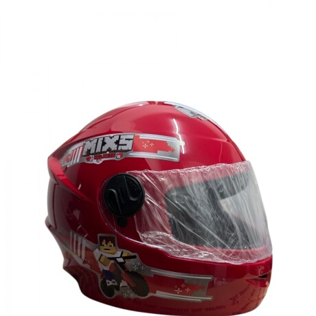 CASCO INTEGRAL NIÑO MIXS BLOCKS ROJO