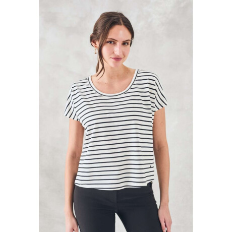 Remera Rayada Negro