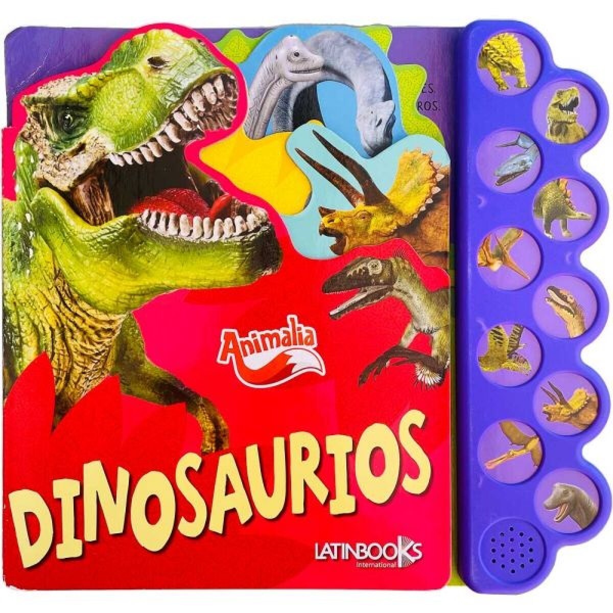 Libro Infantil con Paleta de Sonidos Animalia Dinosaurios - 001 