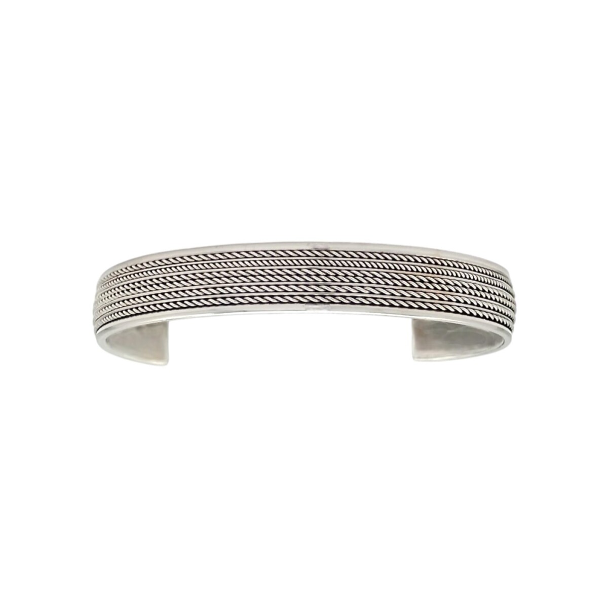 Brazalete tejido rígido-Plata 925-Sin Piedra-BR3010 - sinpiedra 
