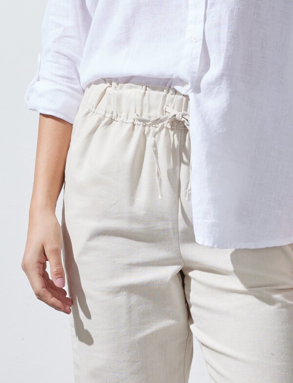 Pantalon Lino BEIGE