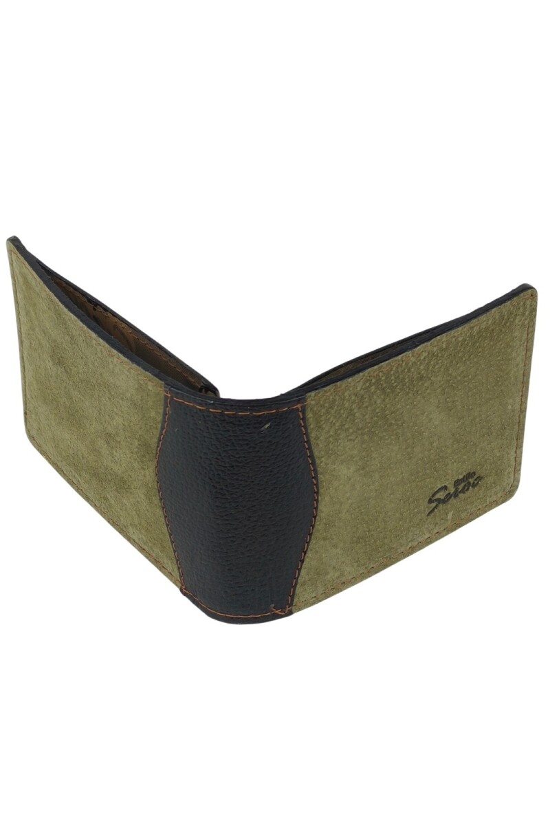 Billetera de hombre al corte clasica Verde