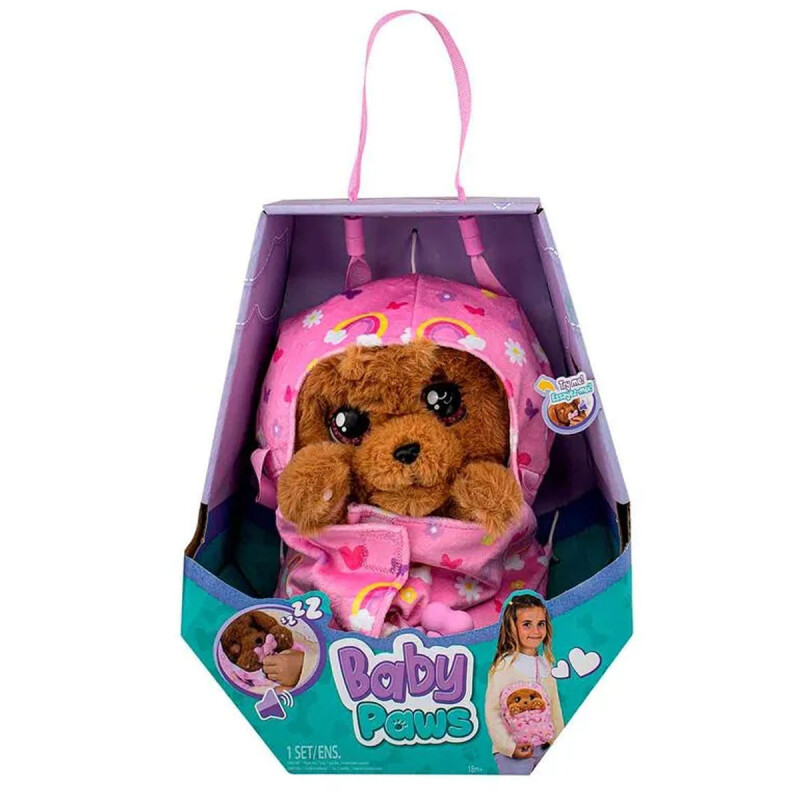Peluche Cachorro Interactivo 22cm Labrador Baby Paws Chocolate