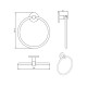 TOALLERO ARO METALICO DE BAÑO LINEA ROMA COLOR CROMO CROMO