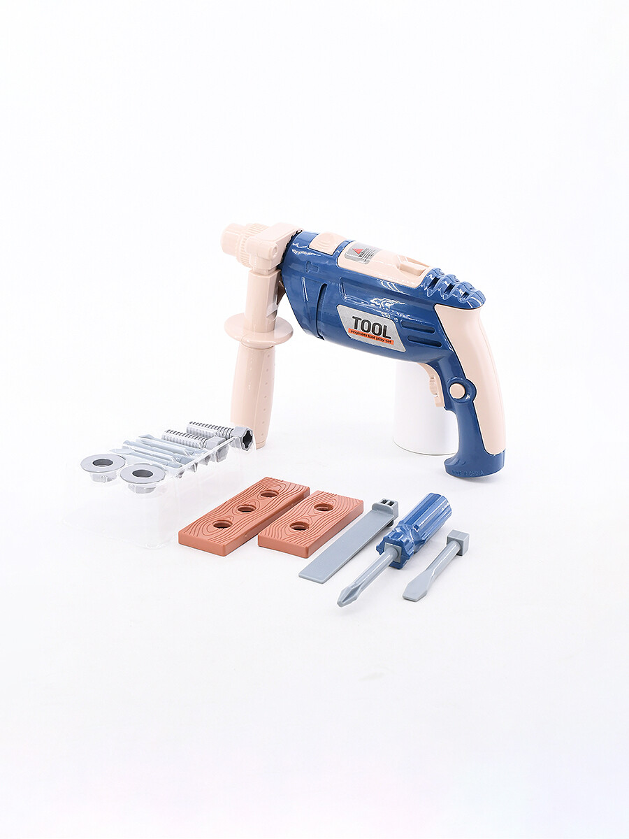 TALADRO CON ACCESORIOS - AZUL 