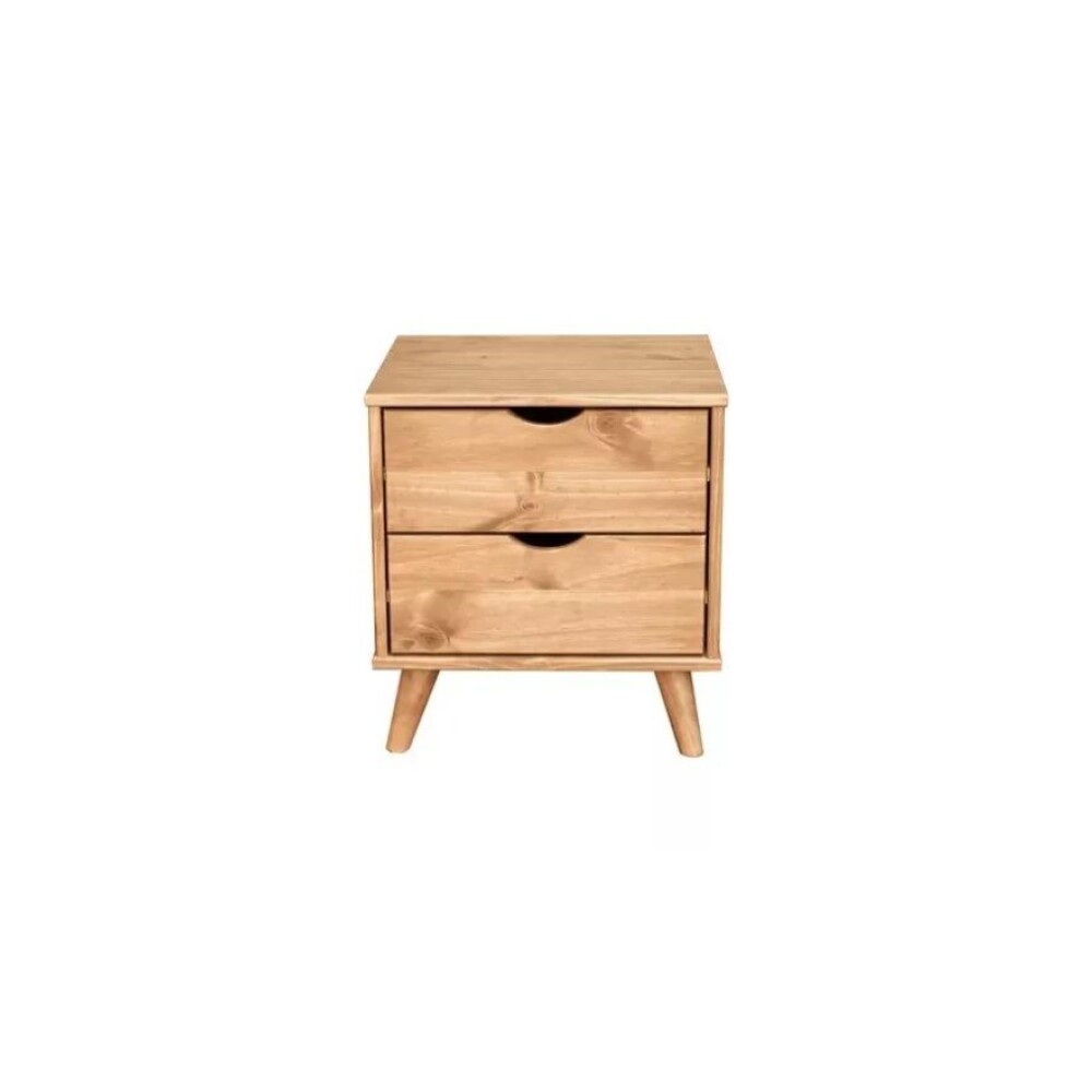 Mesa De Luz Madera Maciza Nordica 2 Cajones - Linea Dublin Mesa De Luz Madera Maciza Nordica 2 Cajones - Linea Dublin