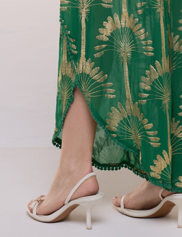 Pantalon Palazzo Gold VERDE
