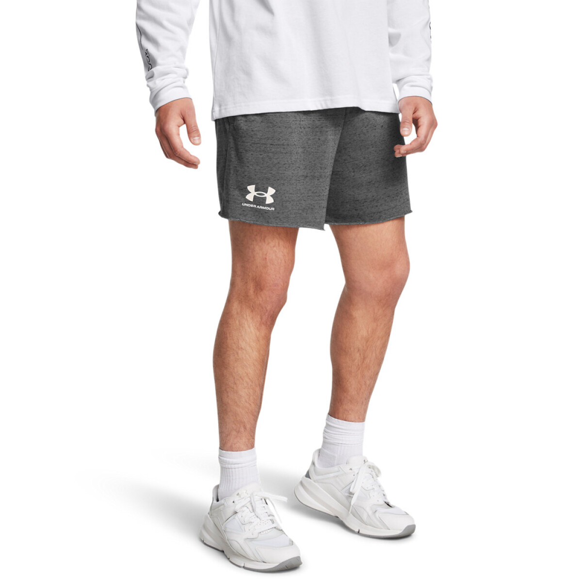 UA Rival Terry 6in Short-GRY - GRY-025 