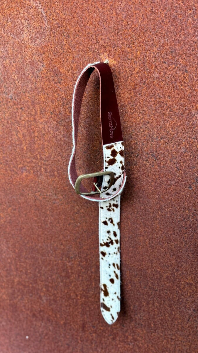 Print Belt - Blanco / Dorado 