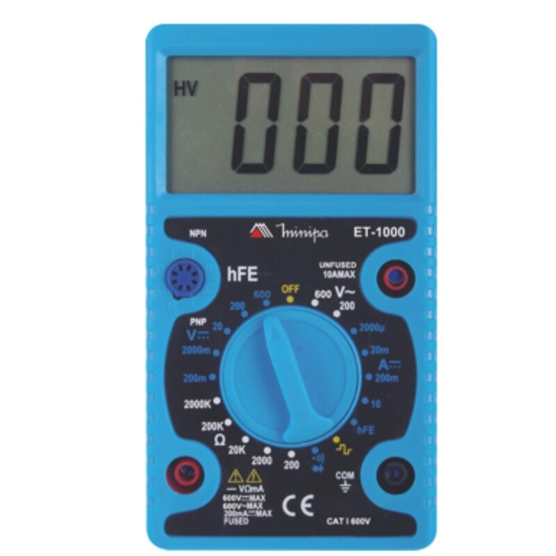 MULTIMETRO MOD ET 1000 CAT I 600V/ DOBLE AISLACION MULTIMETRO MOD ET 1000 CAT I 600V/ DOBLE AISLACION