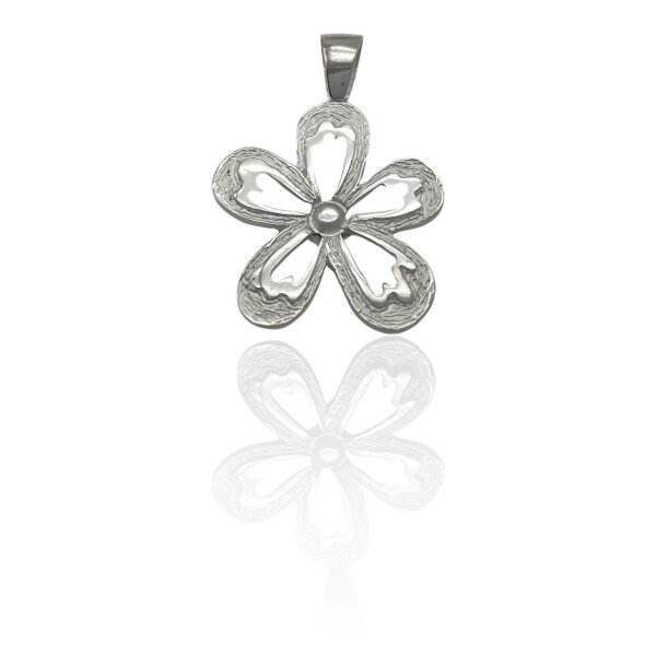 Dije Colgante Flor-Plata 925-Sin Piedra-CP3249 Sinpiedra
