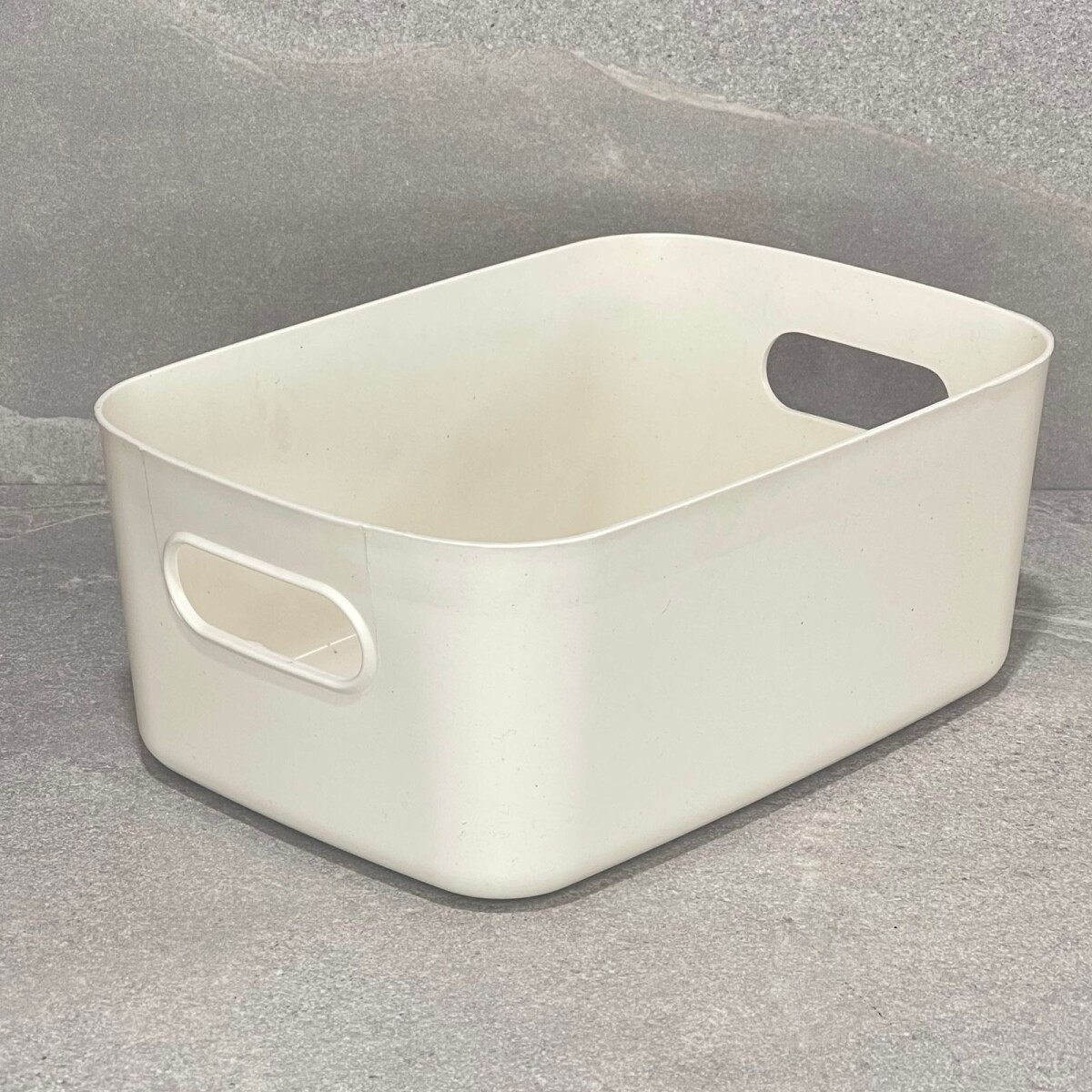 Canasto Organizador Blanco Alto 10cm x Largo 21cm x Ancho 14cm 