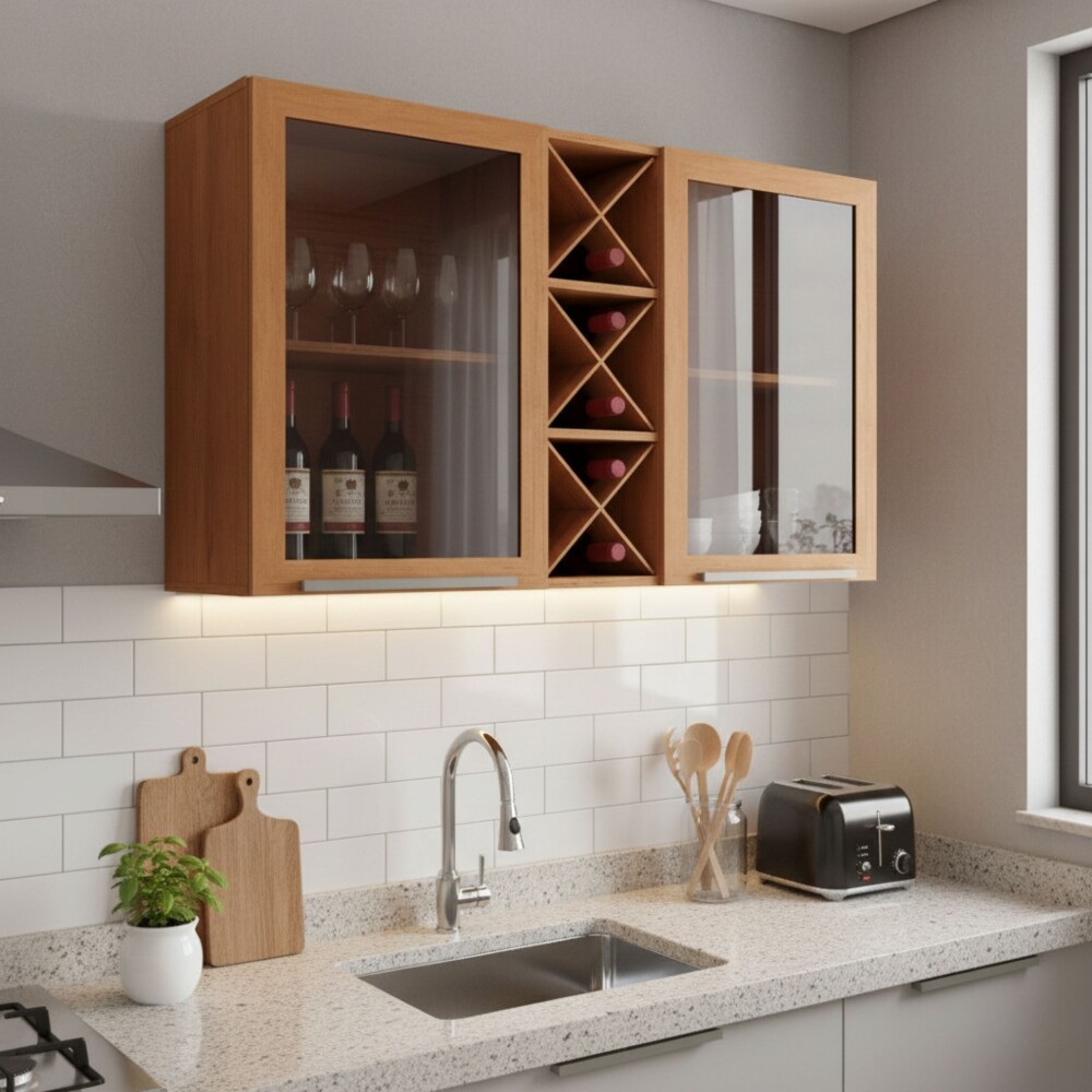 Aereo Favorita 120 - 2 Puertas Vidrio Cinamomo