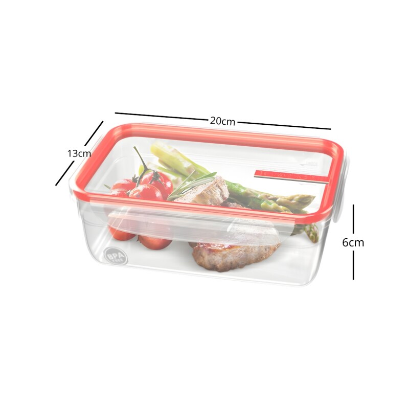 Pote con traba 1,24 Lts ROSADO