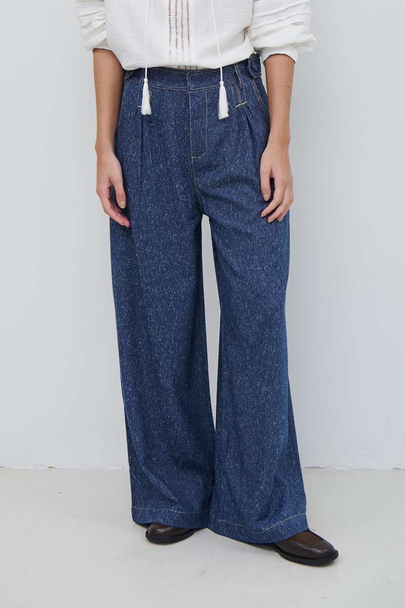 PANTALON MINI ESPIGA AZUL