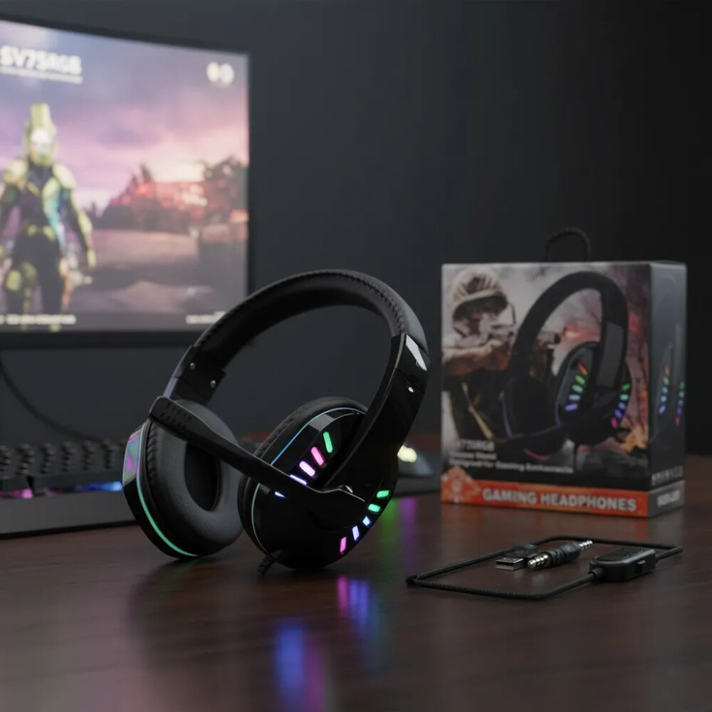 Auricular gamer cableados con luz RGB Auricular gamer cableados con luz RGB