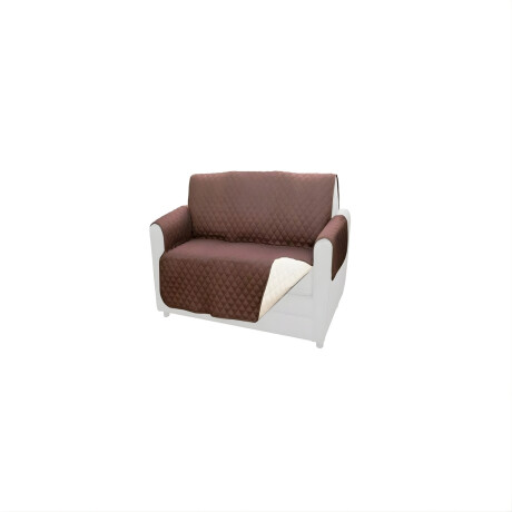 Funda Cobertora Reversible Para Sofa Sillon 1 persona Marrón Marrón