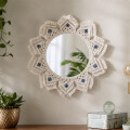 Espejo Redondo Tejido En Macrame 45CM Espejo Redondo Tejido En Macrame 45CM