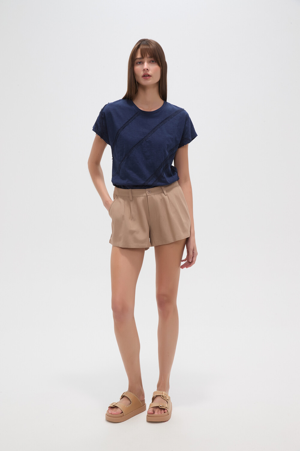 Short Piana Taupe Claro