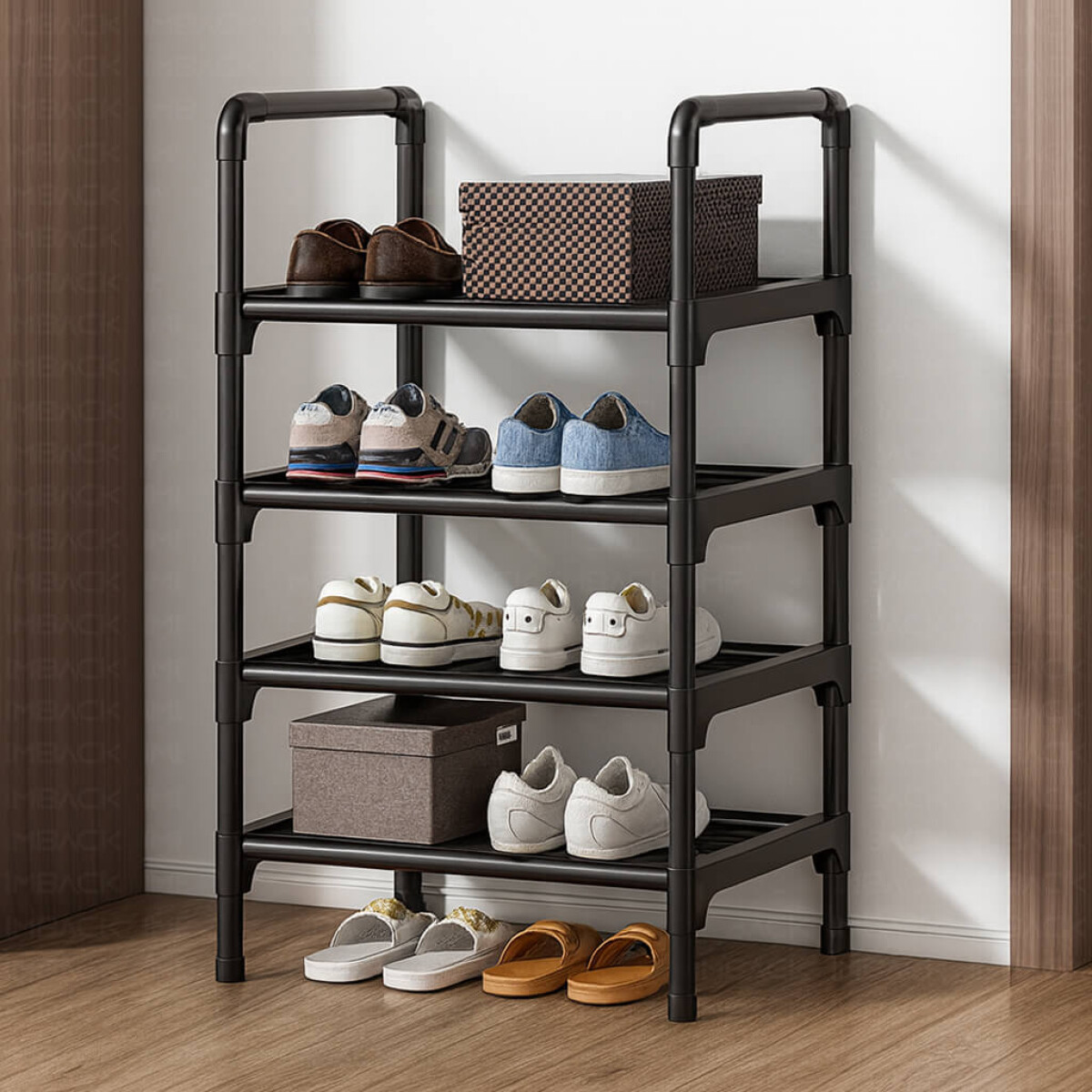 Zapatera Organizador de Zapatos IMBACK IBK-PER010 | 4 Niveles, Compacta, Multiuso y Resistente 