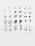Aros Sets Con strass Set De Aros - Plateado