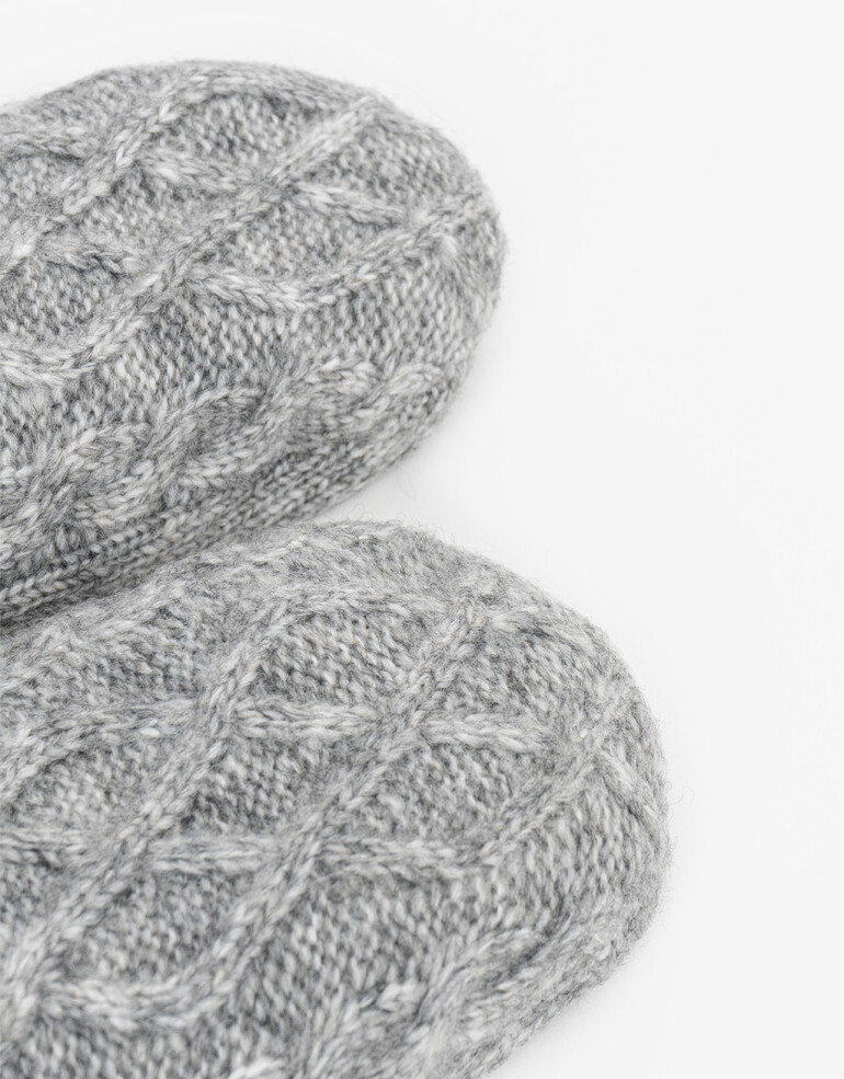 Pantuflas Pantuflas Tejidas - Gris Claro