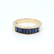 Anillo en oro 18k amarillo y zafiros corte baguette Anillo en oro 18k amarillo y zafiros corte baguette