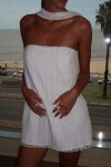 Vestido Sundown White Red