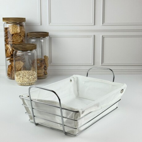Panera Metálica de Mesa con Protector de Tela 26cm x 19cm x 8cm Panera Metálica de Mesa con Protector de Tela 26cm x 19cm x 8cm