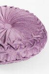 Almohadón circular pliegues lila