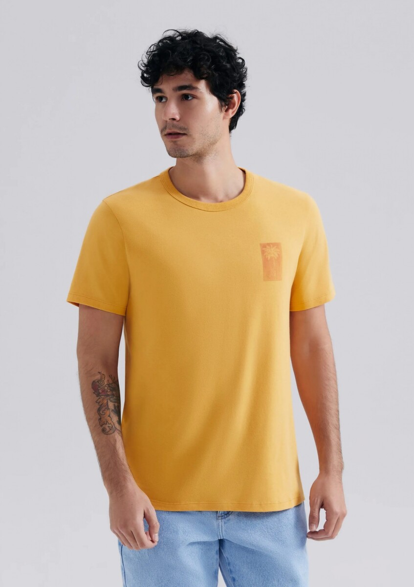 CAMISETAS MANGA CORTA CON ESTAMPA - AMARILLO 