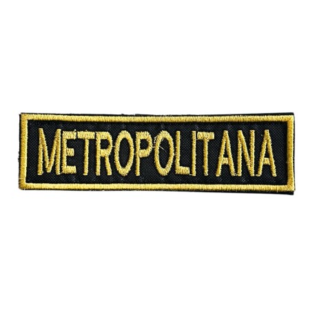 Parche rectangular bordado Metropolitana Amarillo