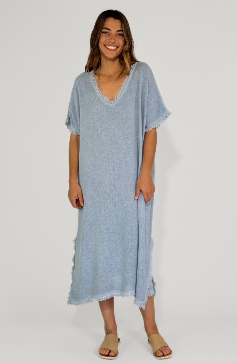 VESTIDO MONTEFALCO - CELESTE 