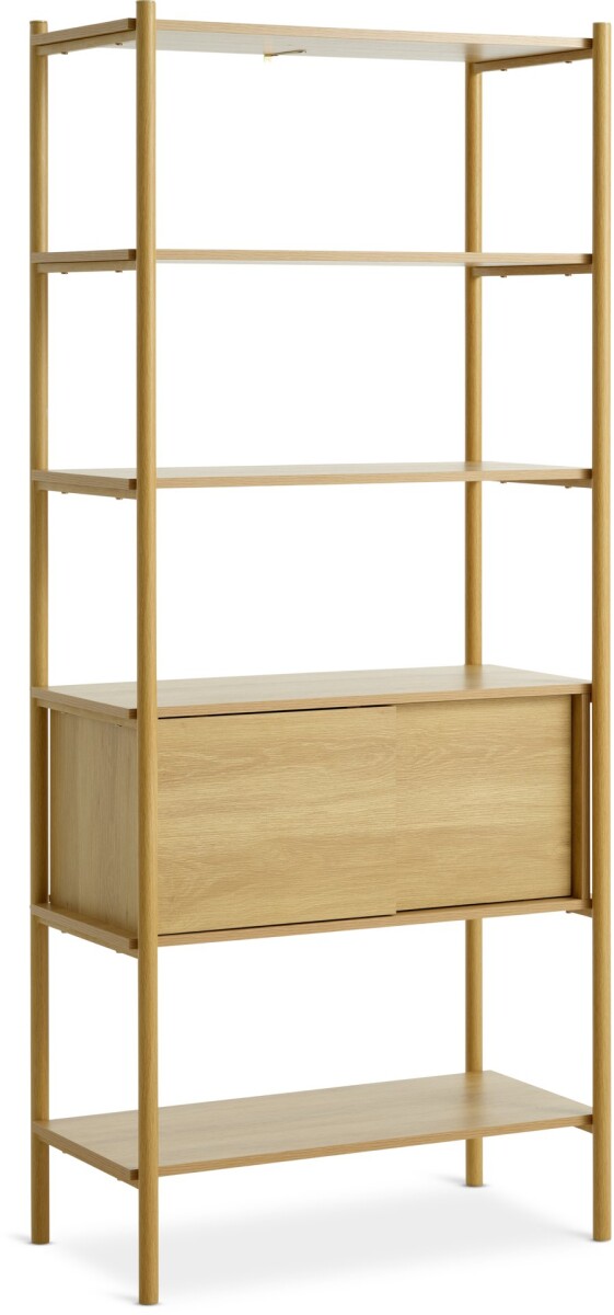 Estantería LINDVED 6 estantes 2 puertas 