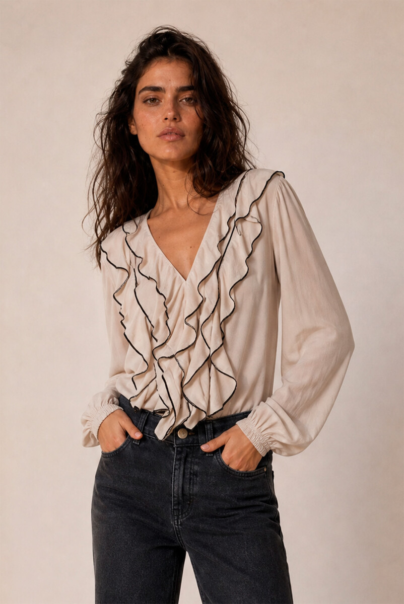 CAMISA AMADIS - NUDE 