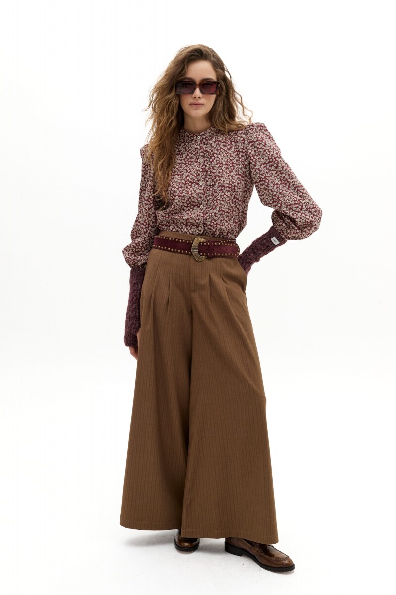 Pantalón Super Culotte en Twill Camel