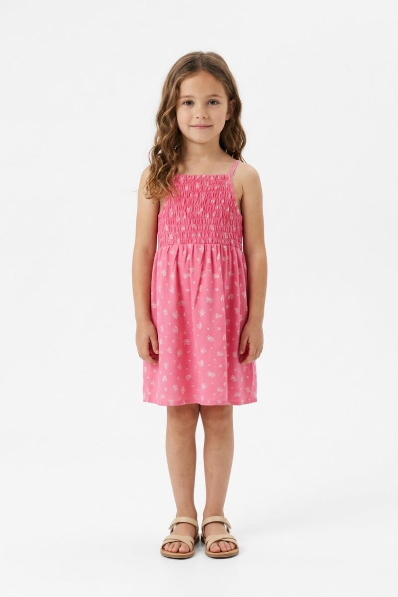 Vestido tirantes estampa floral ROSADO