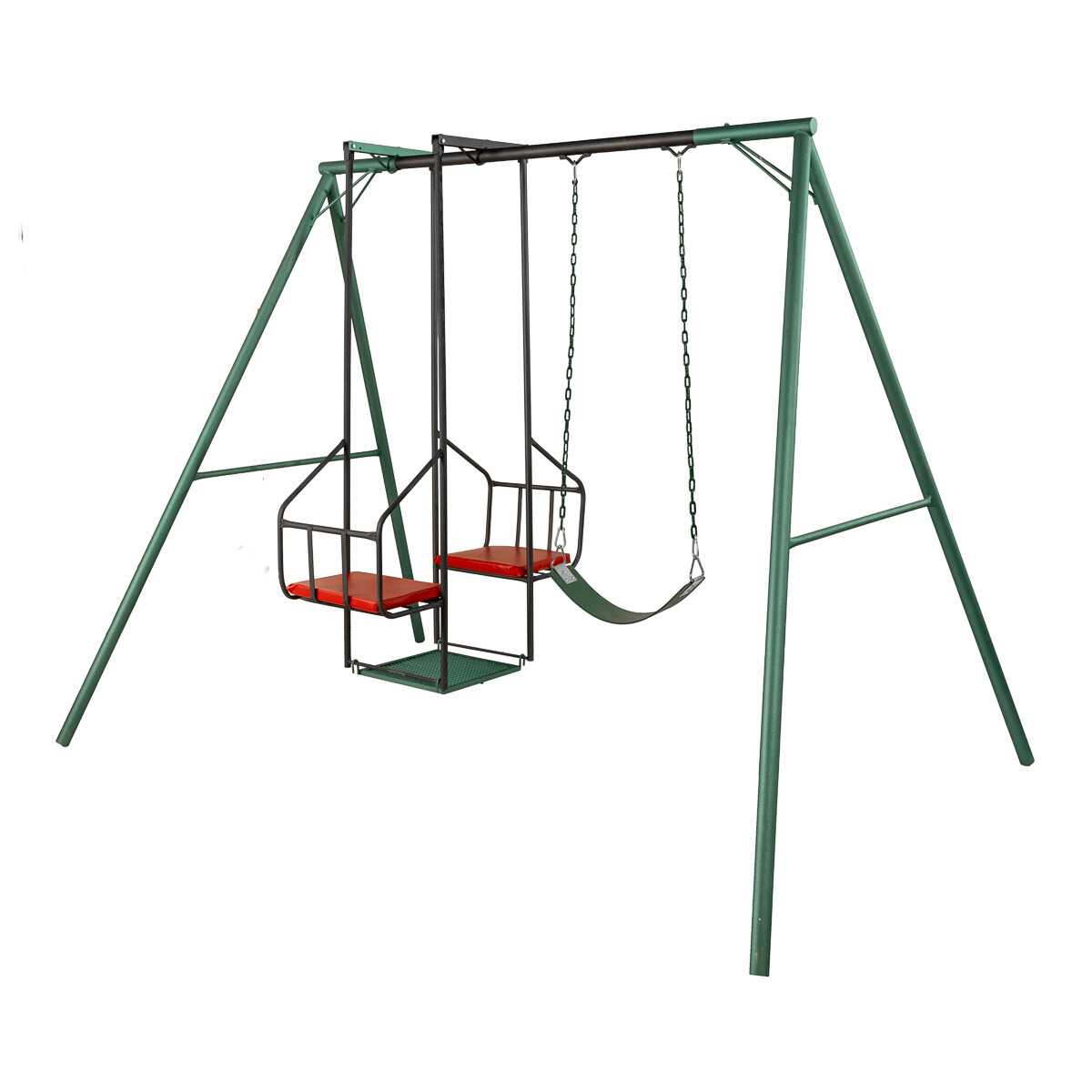 Hamaca de Plaza con silla doble y 1 hamaca de cincha, altura 2,15 mts 