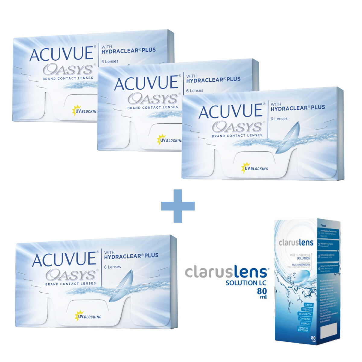 PROMO ACUVUE OASYS ESFERICO │ 3+1 + Liquido 