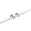 Caravanas Solitario oro - Oro bajo - Zirconia blanca - CA8117 conpiedra