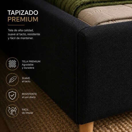 Sommier Queen HAMPTONS Palladium Smart Box Baul Negro