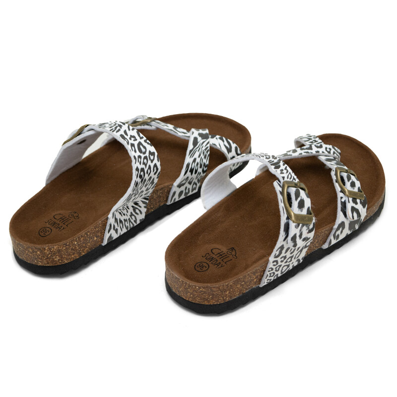 Sandalias Chill Sunday de Mujer - YF02W Camel-blanco