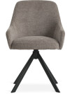 Silla de comedor ROSTRUP giratoria tela arena Silla de comedor ROSTRUP giratoria tela arena