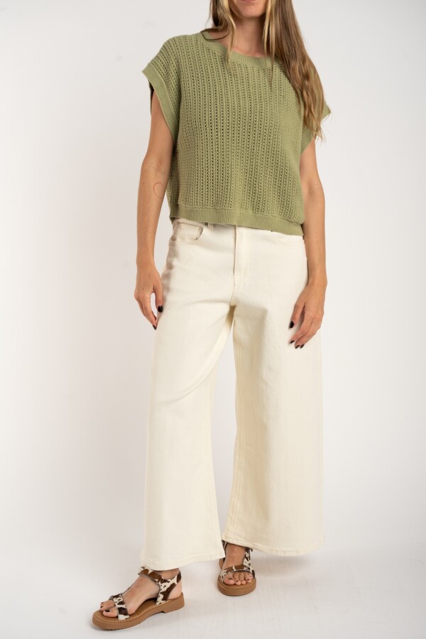 Chaleco Lurex Pistacho