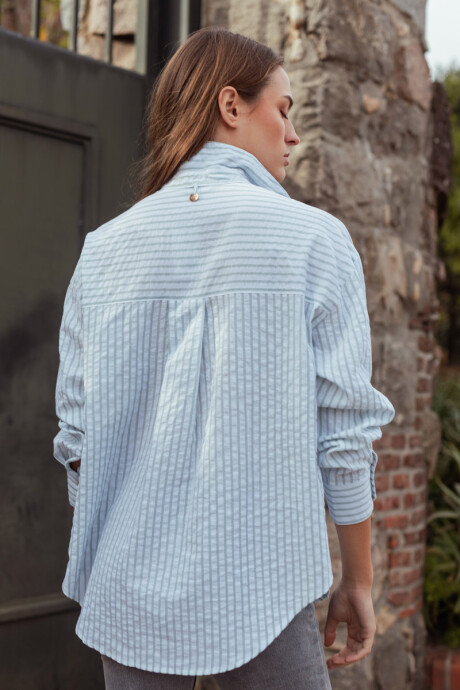 Camisa Clarisa Verde a rayas
