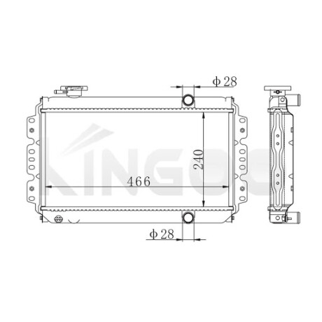 RADIADOR EFFA CARGO SUZUKI SUPER CARRY 85/98 480X240MM - RADIADOR EFFA CARGO SUZUKI SUPER CARRY 85/98 480X240MM -